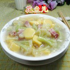 咸肉花菜豆腐羹